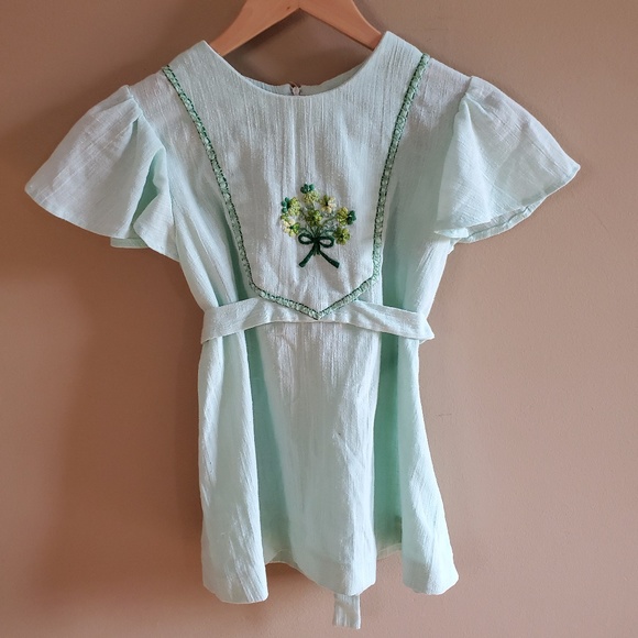 Vintage Other - Handmade hand embroidered vintage girl's dress